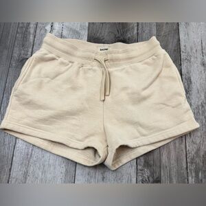 Sacre Women’s Erica Fleece Lounge Sweat-shorts Beige Medium